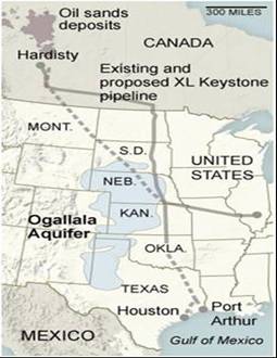 Keystone XL Pipeline Route